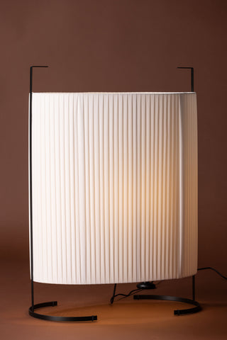Venture Home Rennes - Stor golvlampa - Svart / Vit tyg