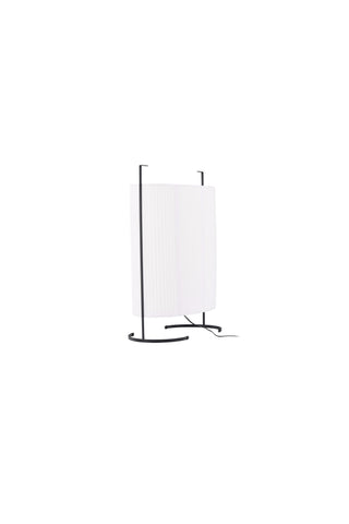 Venture Home Rennes - Stor golvlampa - Svart / Vit tyg