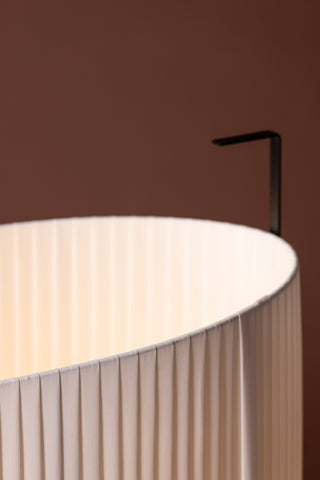 Venture Home Rennes - Stor golvlampa - Svart / Vit tyg