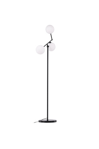 Venture Home Marsan Golvlampa - Svart / Vit glas