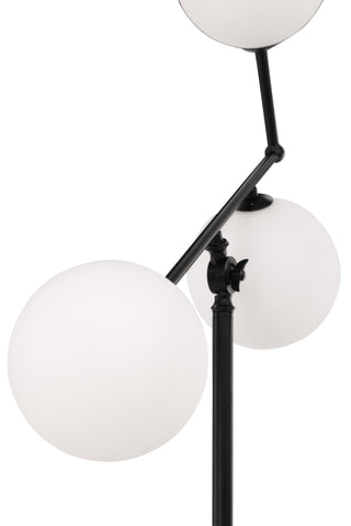 Venture Home Marsan Golvlampa - Svart / Vit glas