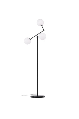 Venture Home Marsan Golvlampa - Svart / Vit glas