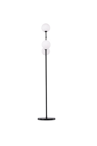 Venture Home Marsan Golvlampa - Svart / Vit glas