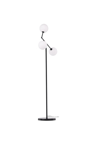 Venture Home Marsan Golvlampa - Svart / Vit glas