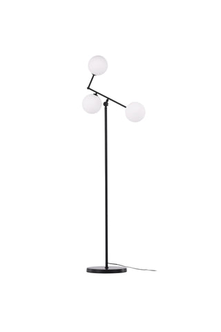 Venture Home Marsan Golvlampa - Svart / Vit glas