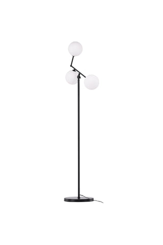 Venture Home Marsan Golvlampa - Svart / Vit glas