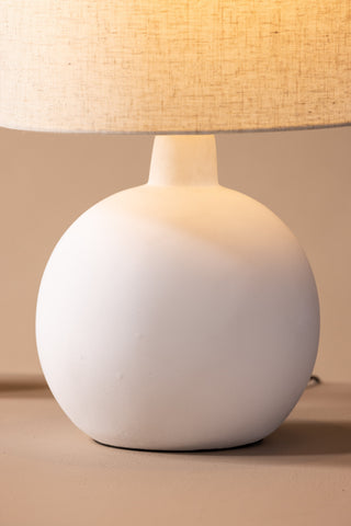 Venture Home Torcello Bordslampa - Vit / Beige linne