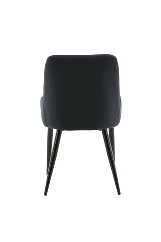Plaza Matstol 2-pack - Svarta ben - Svart tyg