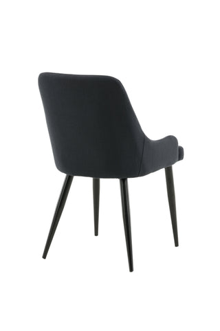 Plaza Matstol 2-pack - Svarta ben - Svart tyg
