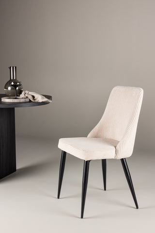 Venture Home Leone Matstol 2-pack - Svart / Beige / FSC 100%