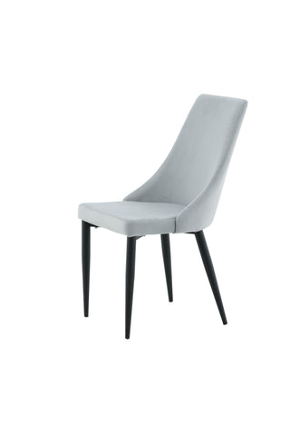 Leone Matstol 2-pack - Svarta Ben / Ljusgrå Manchester Ersätts av 27701-995