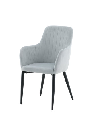 Comfort Matstol 2-pack - Svarta ben / Ljusgrå manchester Ersätts av 27702-995