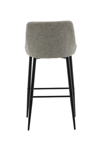 Plaza Barstol 2-pack - Svart / Beige tyg (polyesterlinne)