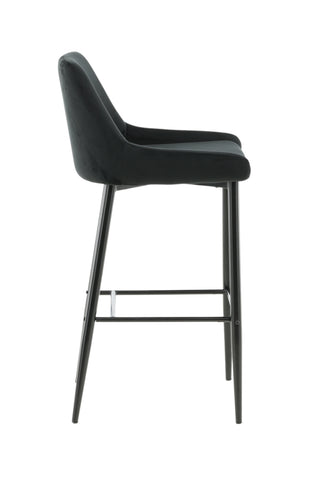 Plaza Barchair 2-pack Black Legs - Black Velvet