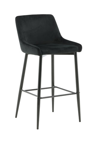 Plaza Barchair 2-pack Black Legs - Black Velvet