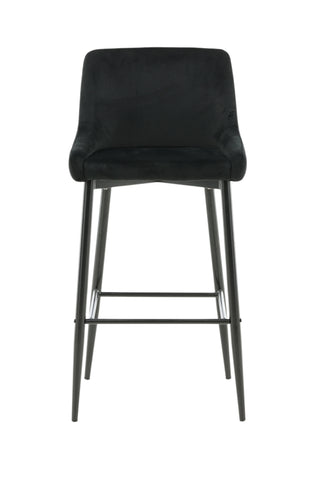 Plaza Barchair 2-pack Black Legs - Black Velvet