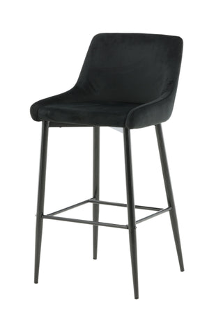 Plaza Barchair 2-pack Black Legs - Black Velvet
