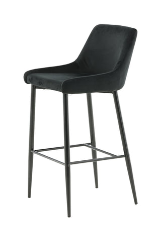 Plaza Barchair 2-pack Black Legs - Black Velvet