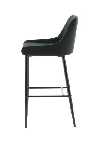 Plaza Barchair 2-pack Black Legs - Black Velvet