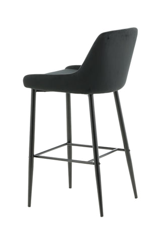 Plaza Barchair 2-pack Black Legs - Black Velvet
