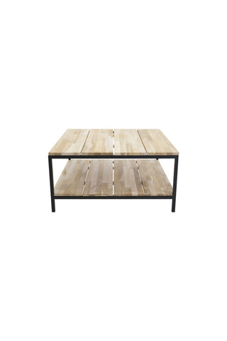 Cirebon Soffbord Svart / Naturträ - 80*80*H40