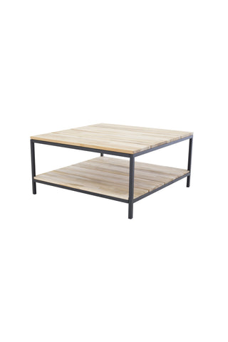 Cirebon Soffbord Svart / Naturträ - 80*80*H40