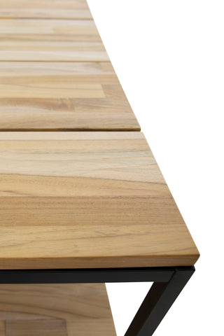 Cirebon Soffbord Svart / Naturträ - 80*80*H40