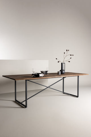 Padang Matbord - Svart / mörk Teak - 250*100*H76