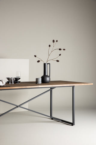 Padang Matbord - Svart / mörk Teak - 250*100*H76
