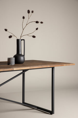 Padang Matbord - Svart / mörk Teak - 250*100*H76