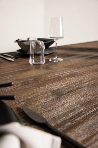 Padang Matbord - Svart / mörk Teak - 250*100*H76