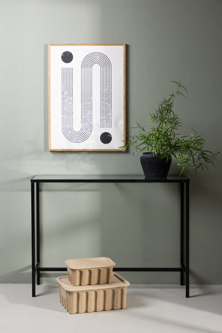 Venture Home Dipp Sidobord - Svart / Klart glas