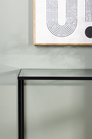 Venture Home Dipp Sidobord - Svart / Klart glas