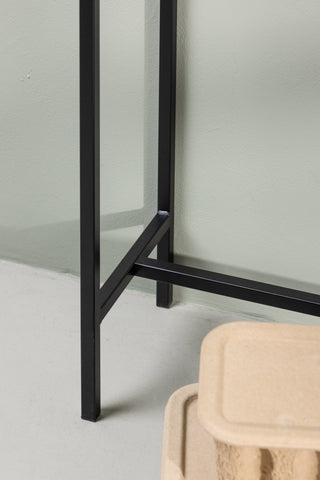 Venture Home Dipp Sidobord - Svart / Klart glas