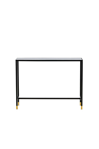 Dipp Sidobord med Hylla 100*30*75 - Svart / Mässing