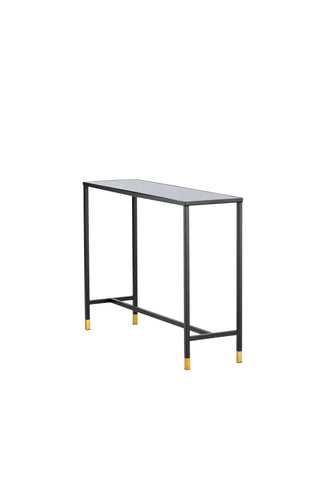 Dipp Sidobord med Hylla 100*30*75 - Svart / Mässing