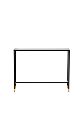 Dipp Sidobord med Hylla 100*30*75 - Svart / Mässing