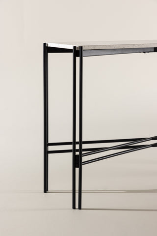 Razzia Sidobord 110*30*75 Vit Terazzo / Svart