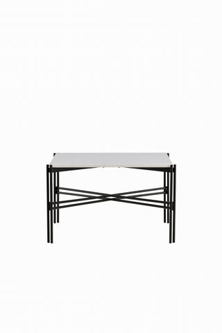 Razzia Soffbord 75*75*48 Vit Terazzo / Svart