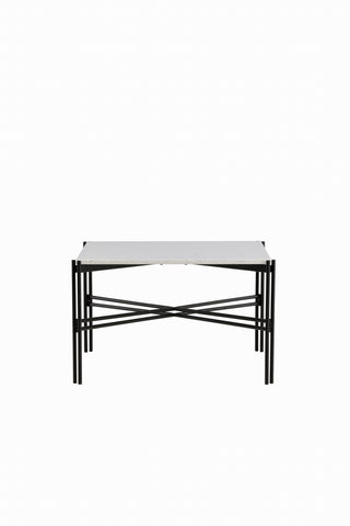 Razzia Soffbord 75*75*48 Vit Terazzo / Svart
