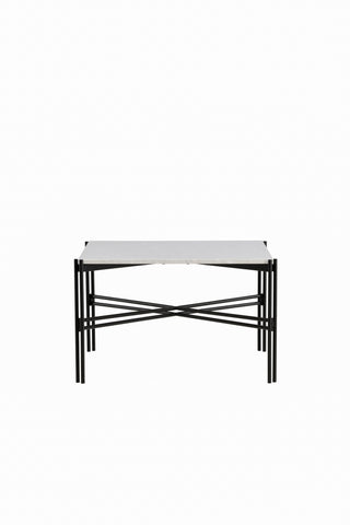 Razzia Soffbord 75*75*48 Vit Terazzo / Svart