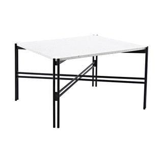 Razzia Soffbord 75*75*48 Vit Terazzo / Svart