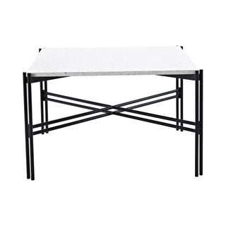 Razzia Soffbord 75*75*48 Vit Terazzo / Svart