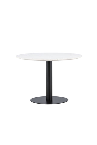 Razzia Matbord 106cm -Vit Terazzo / Svart