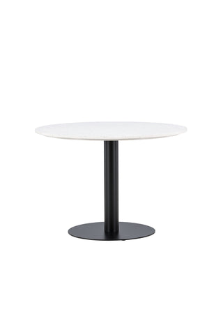 Razzia Matbord 106cm -Vit Terazzo / Svart