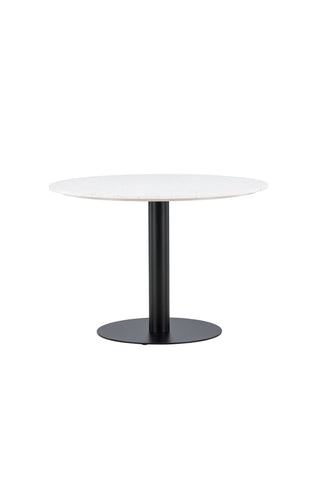 Razzia Matbord 106cm -Vit Terazzo / Svart