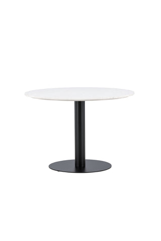Razzia Matbord 106cm -Vit Terazzo / Svart