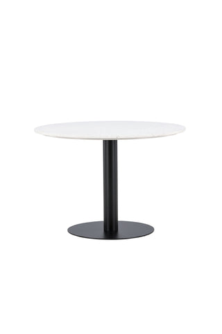Razzia Matbord 106cm -Vit Terazzo / Svart