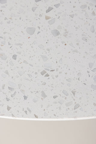 Razzia Matbord 106cm -Vit Terazzo / Svart