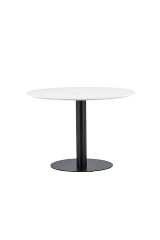 Razzia Matbord 106cm -Vit Terazzo / Svart